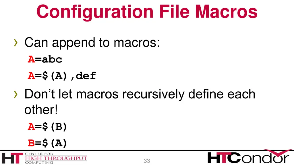 configuration file macros 1