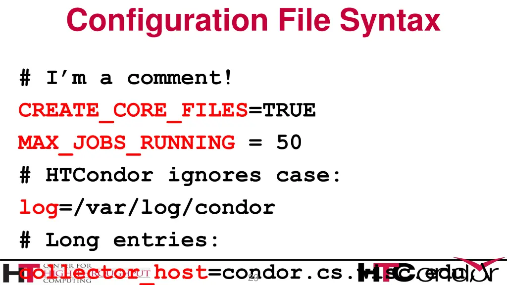 configuration file syntax