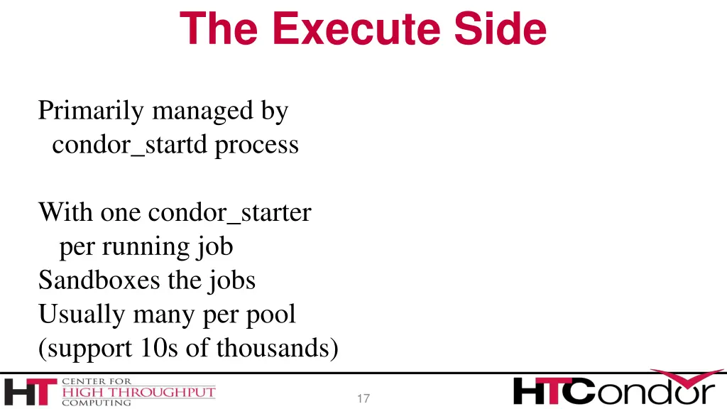 the execute side