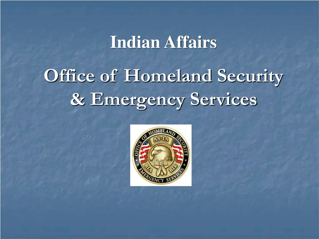 indian affairs