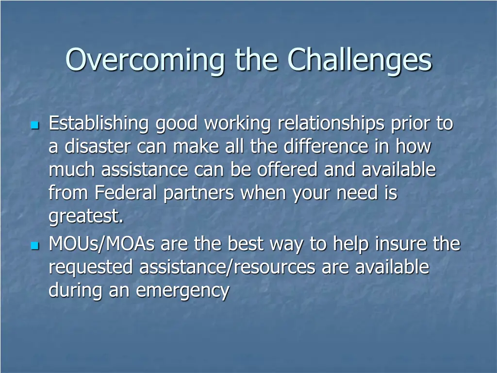 overcoming the challenges