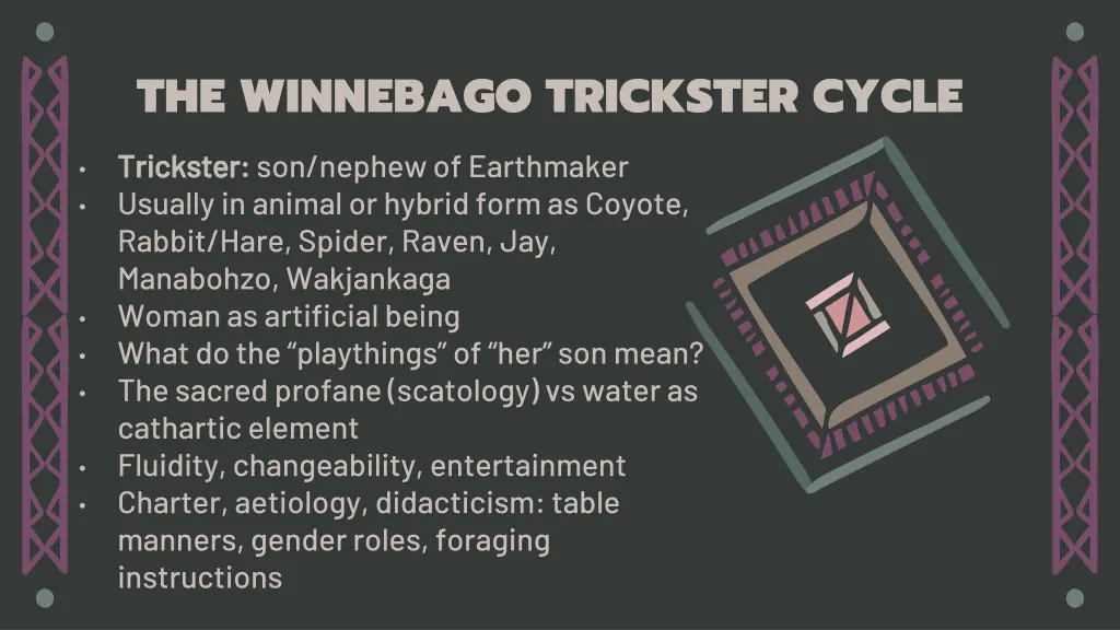 the winnebago trickster cycle trickster trickster