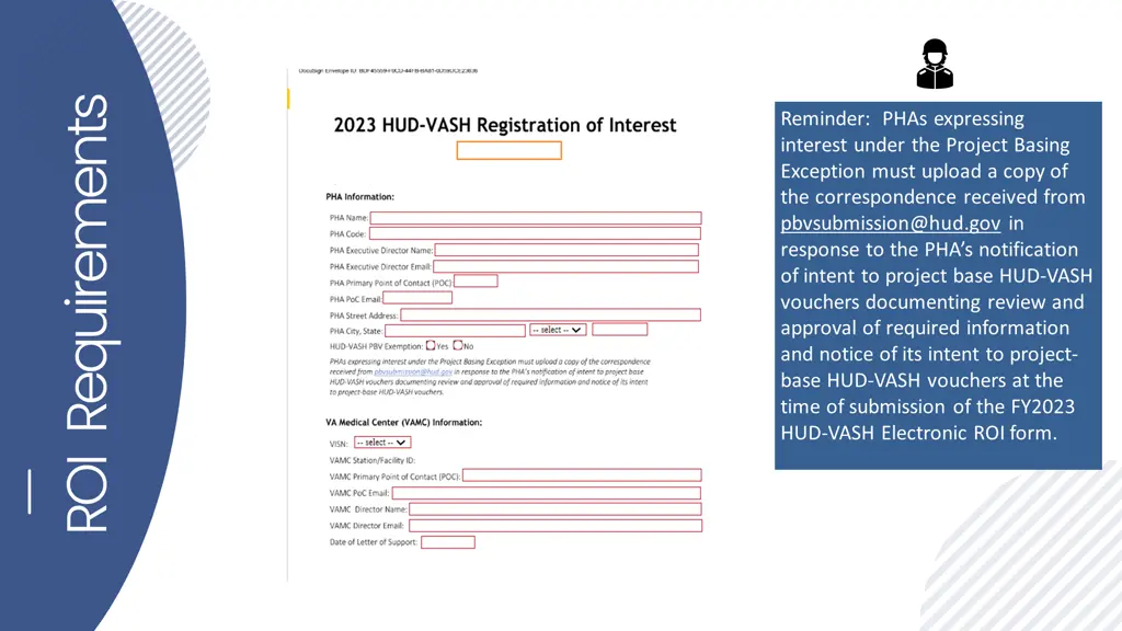 roi requirements