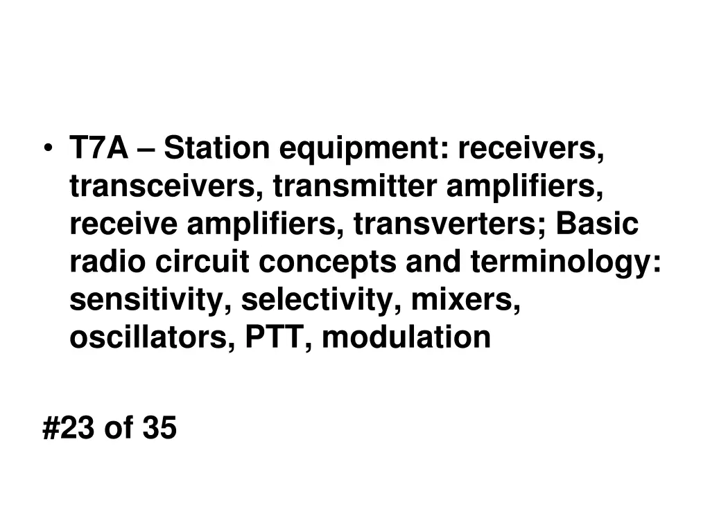 t7a station equipment receivers transceivers
