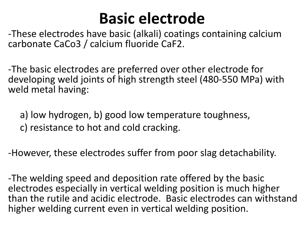 basic electrode