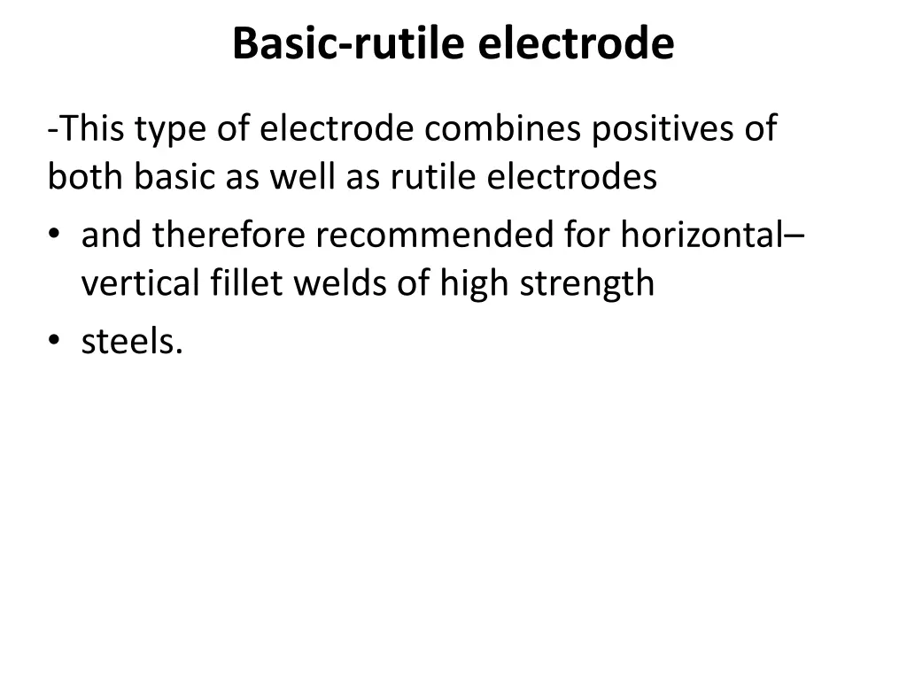 basic rutile electrode