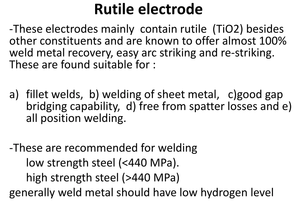 rutile electrode
