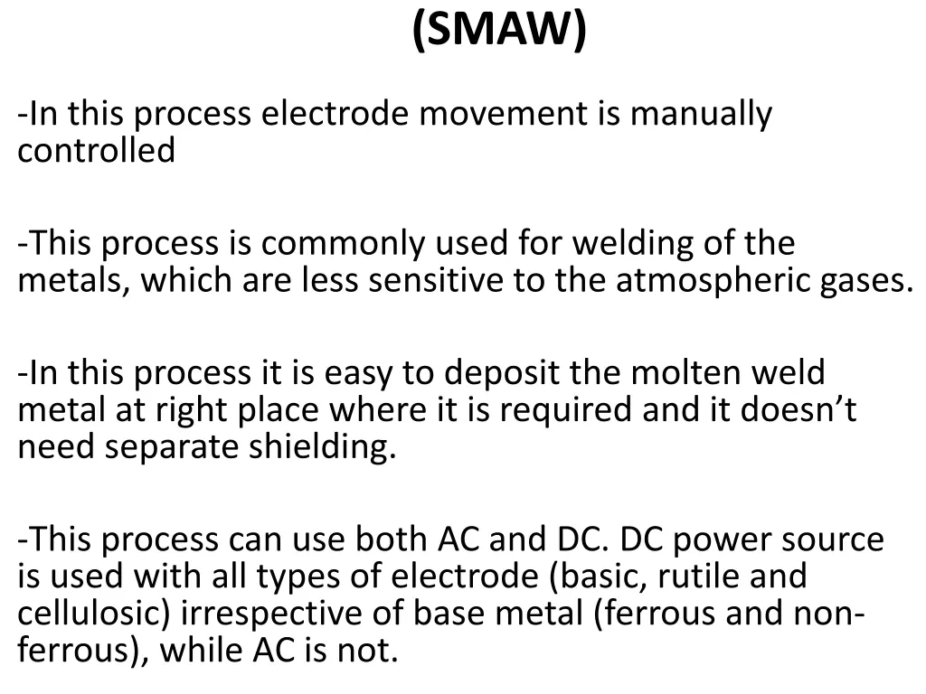 shielded metal arc welding smaw