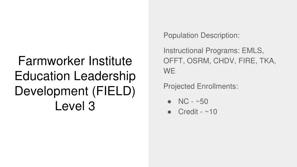 population description 1