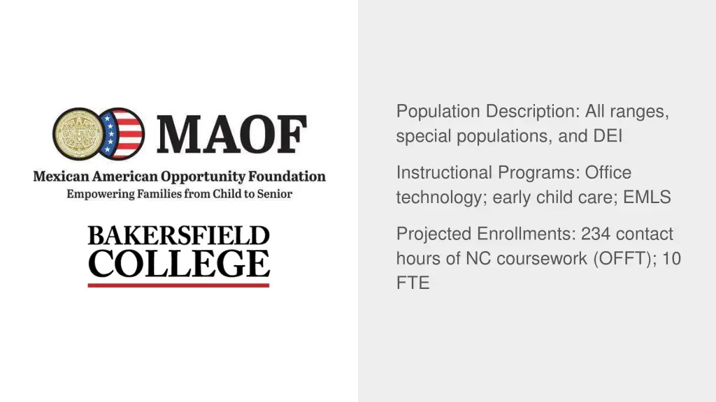 population description all ranges special