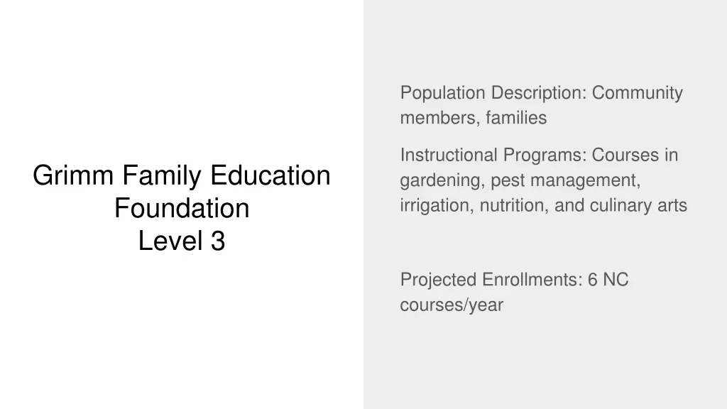 population description community members families
