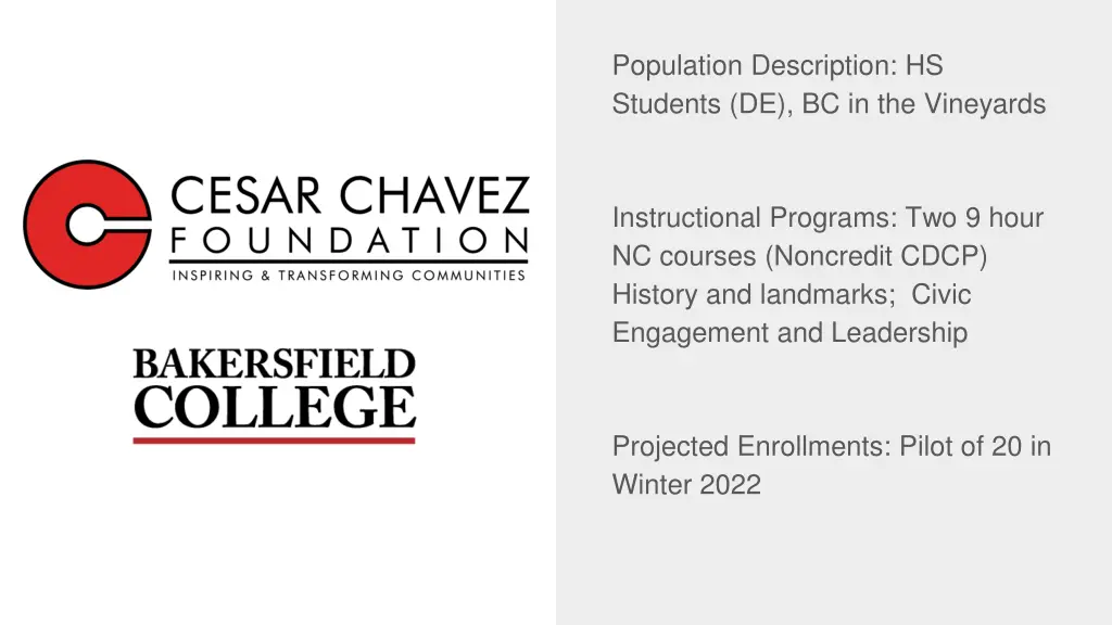 population description hs students