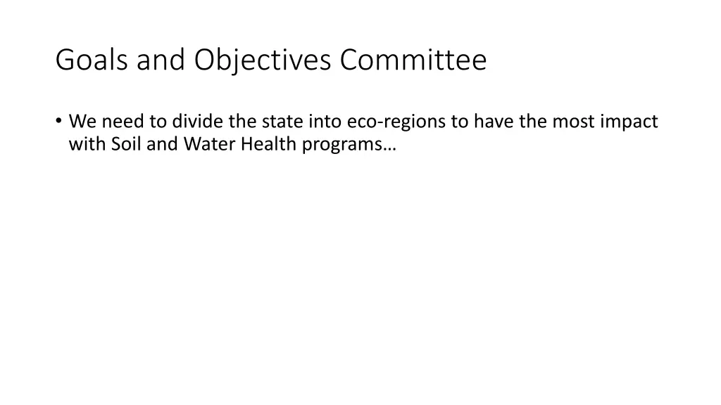 goals and objectives committee 2