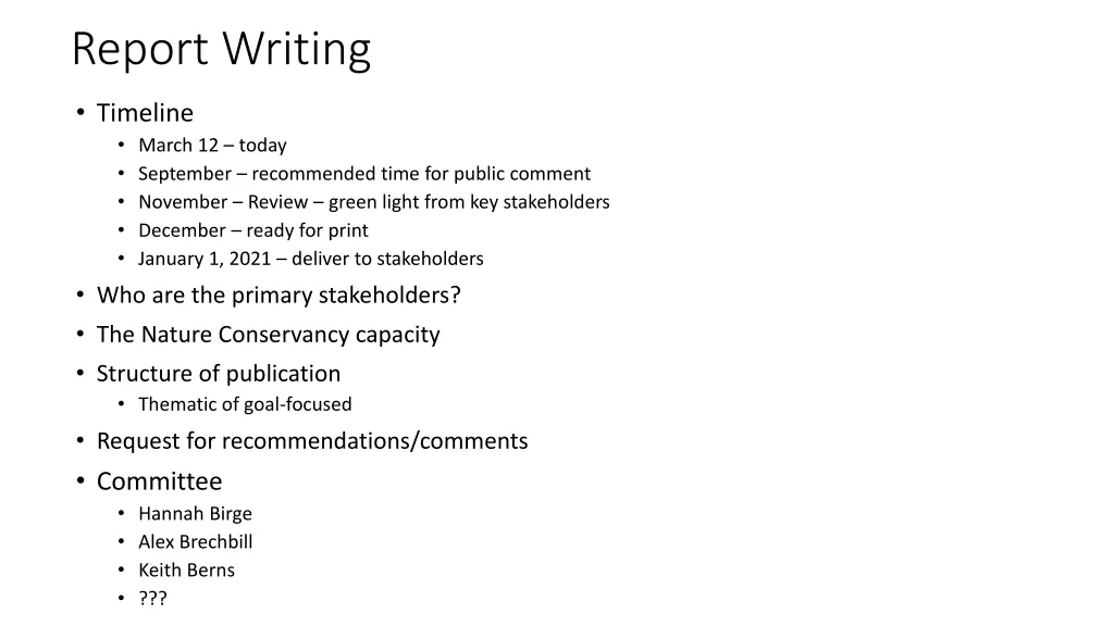 report writing