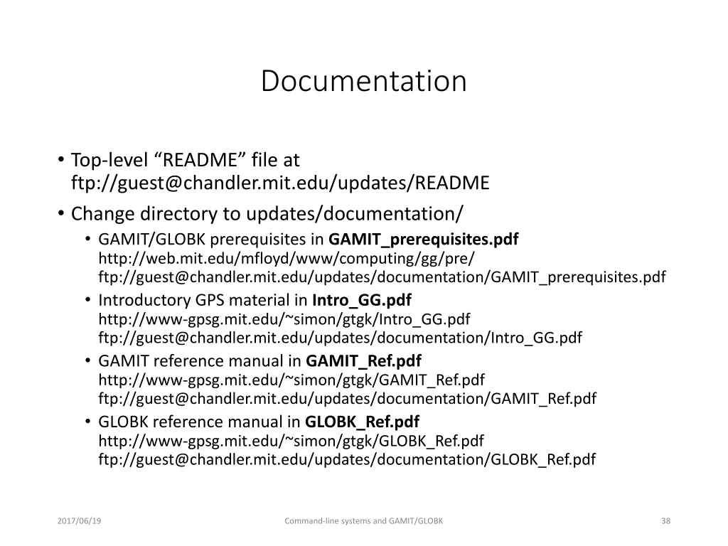 documentation