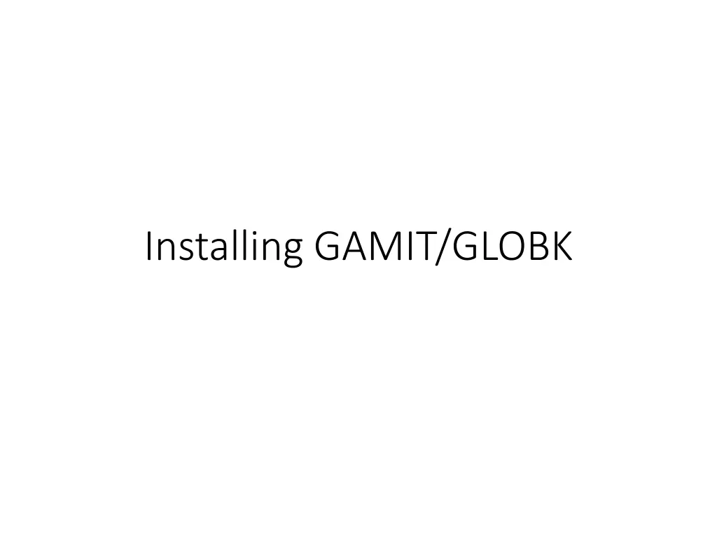 installing gamit globk