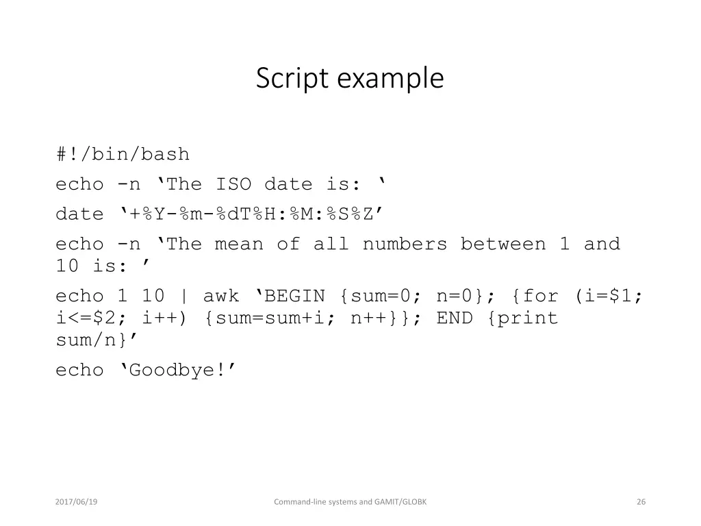 script example