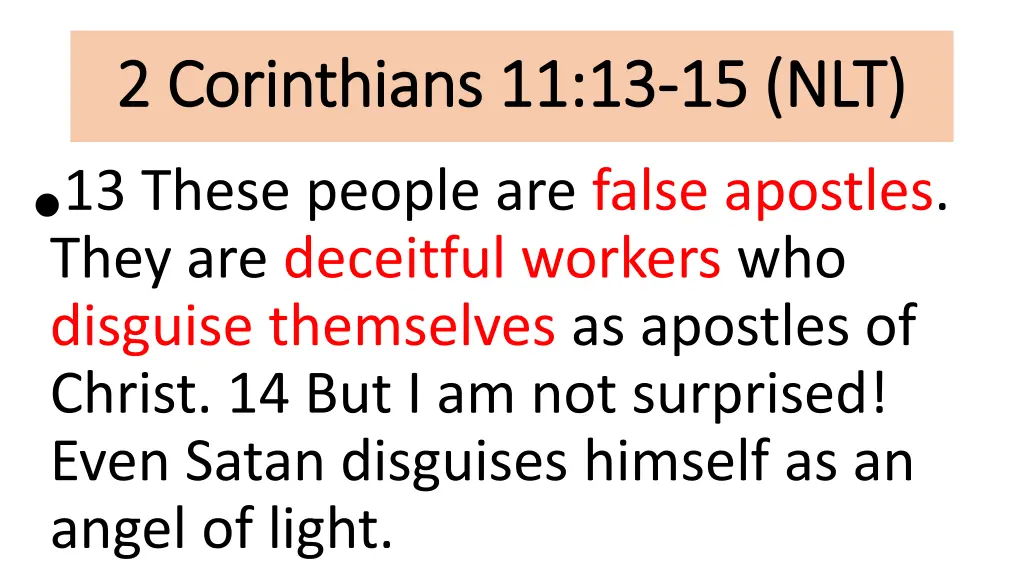 2 corinthians 11 13 2 corinthians