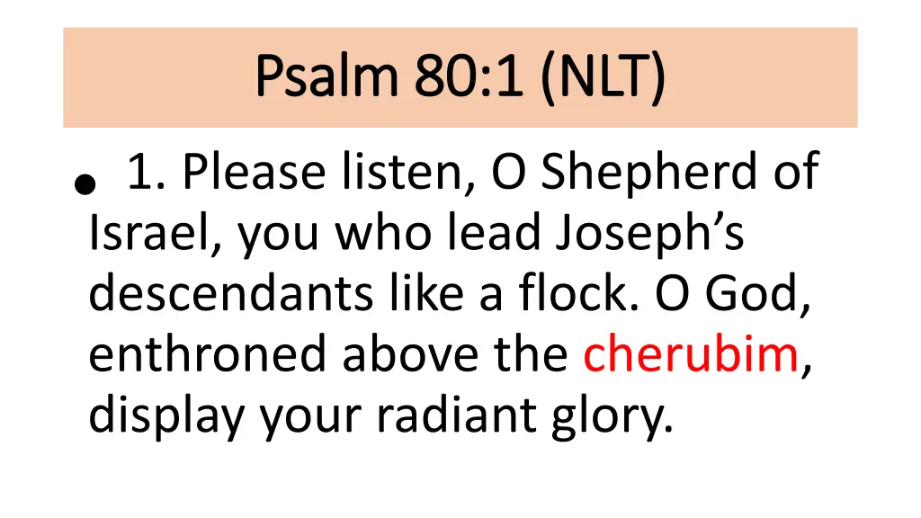 psalm 80 1 psalm 80 1 nlt 1 please listen