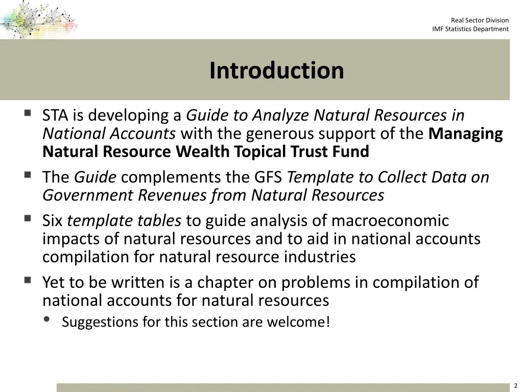 real sector division imf statistics department 1