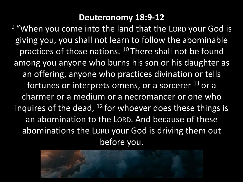 deuteronomy 18 9 12