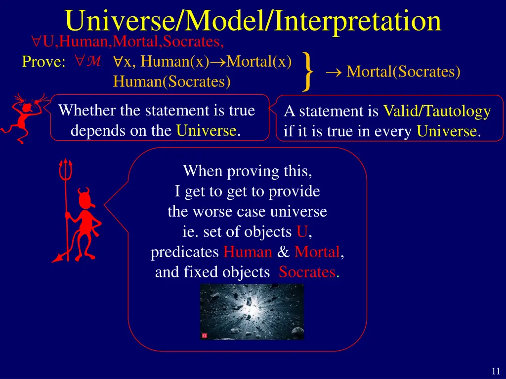 universe model interpretation u human mortal