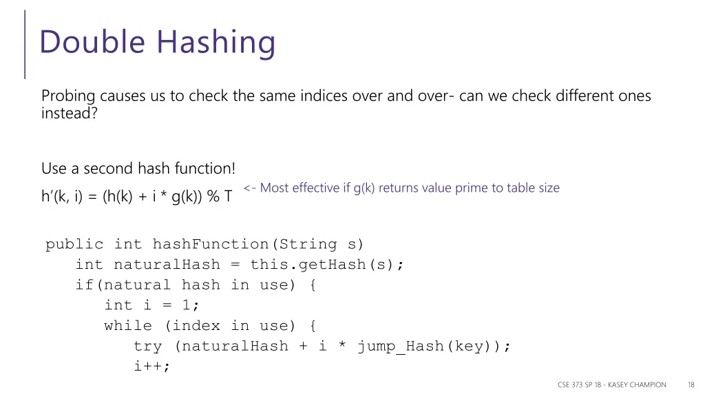 double hashing