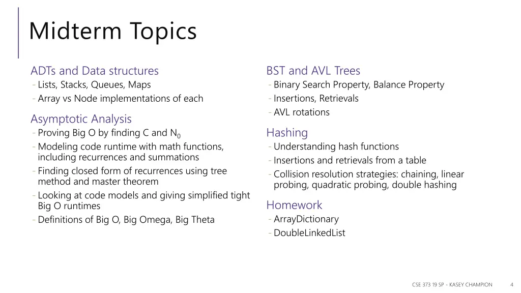 midterm topics