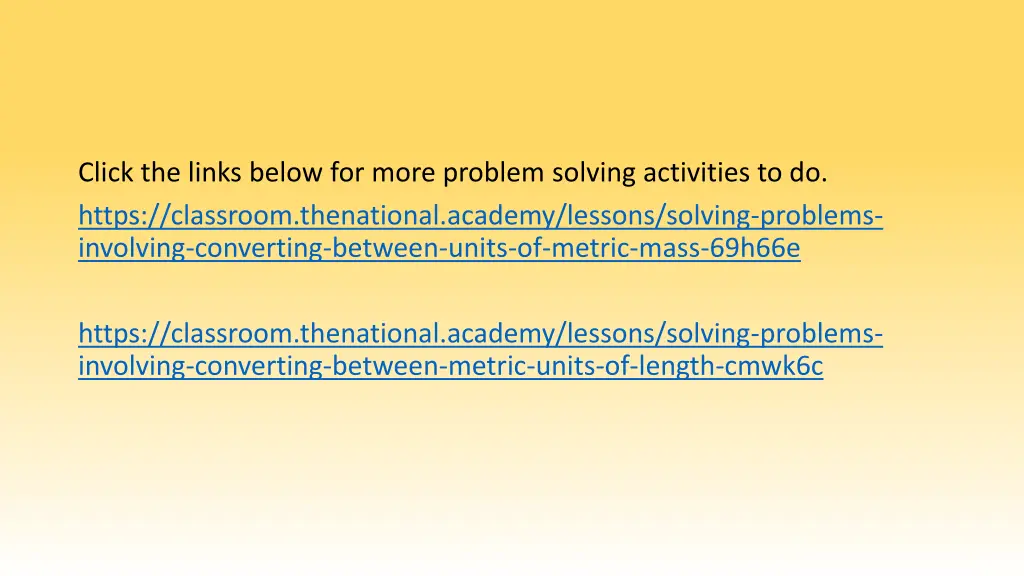 click the links below for more problem solving