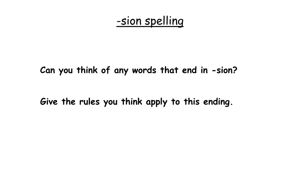 sion spelling