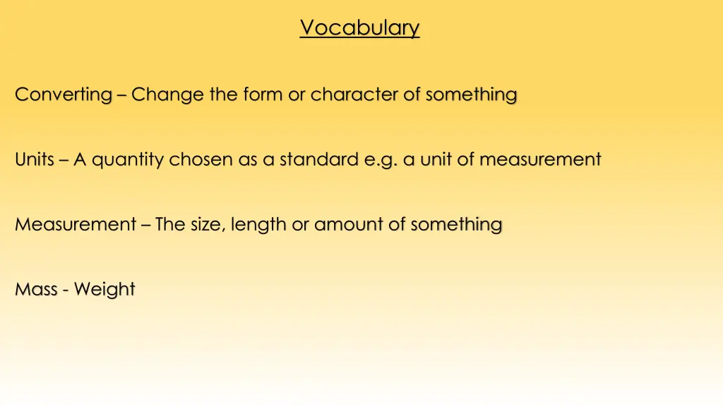 vocabulary