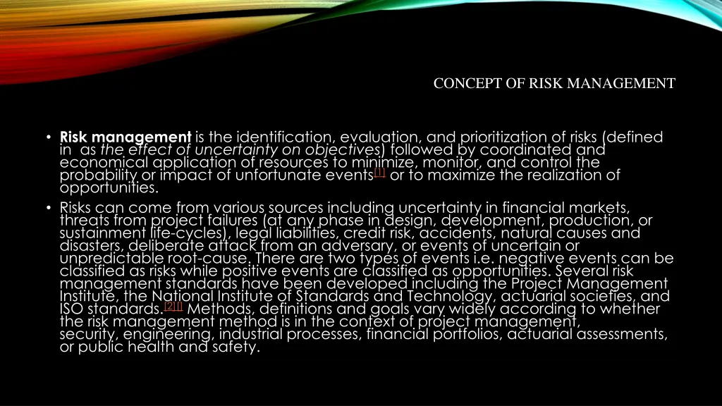 concept of risk management