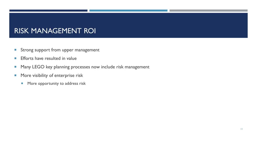 risk management roi