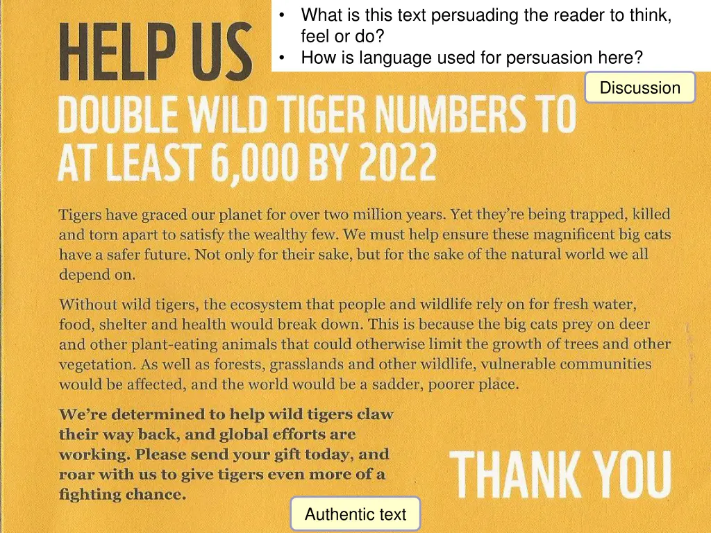 what is this text persuading the reader to think