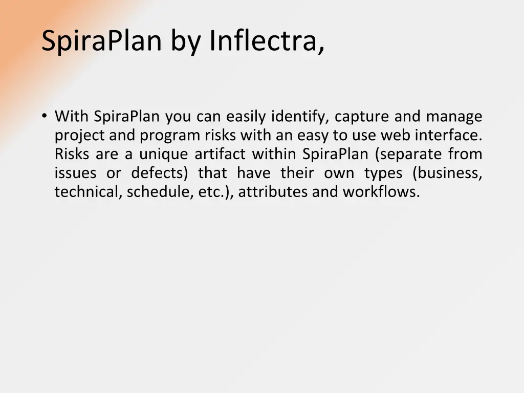 spiraplan by inflectra