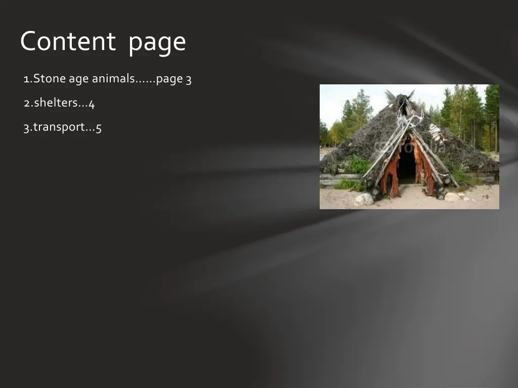 content page