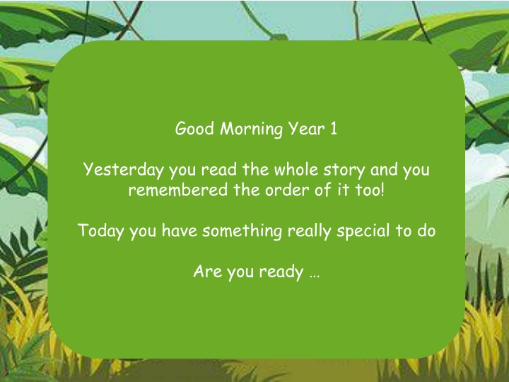 good morning year 1