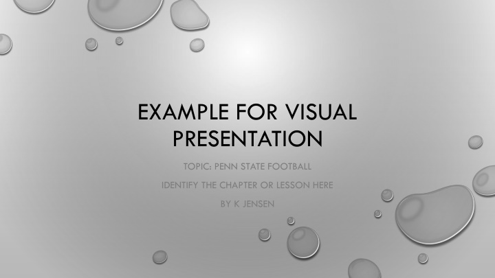 example for visual presentation