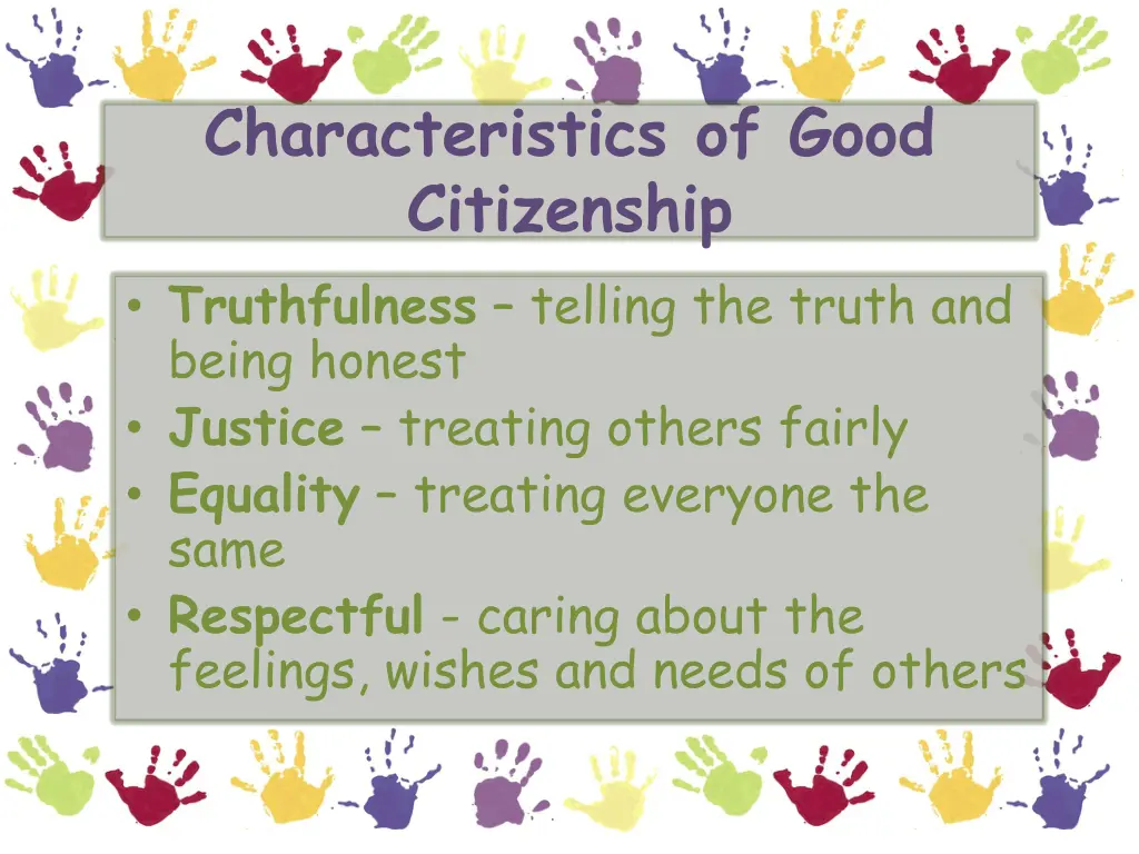 characteristics of good citizenship truthfulness