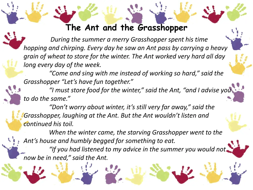 the ant and the grasshopper