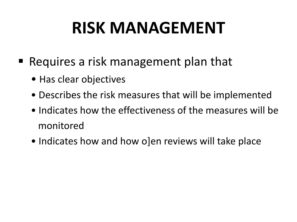 risk management 2