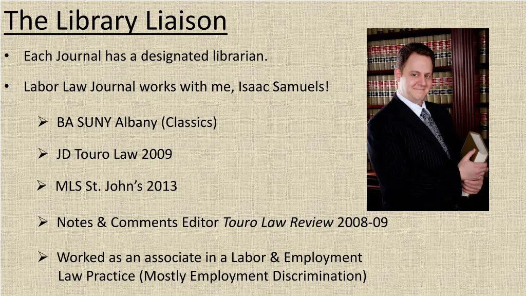 the library liaison