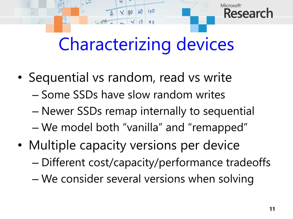 characterizing devices