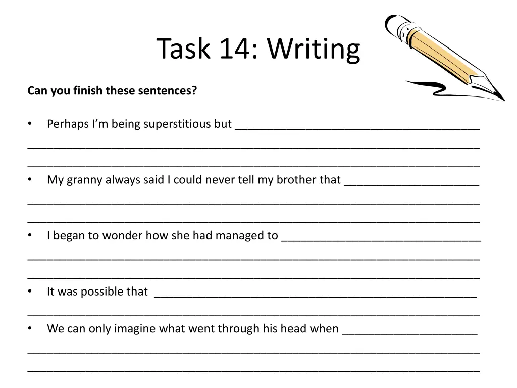 task 14 writing