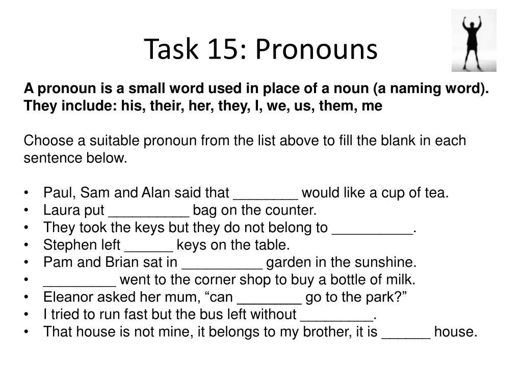 task 15 pronouns