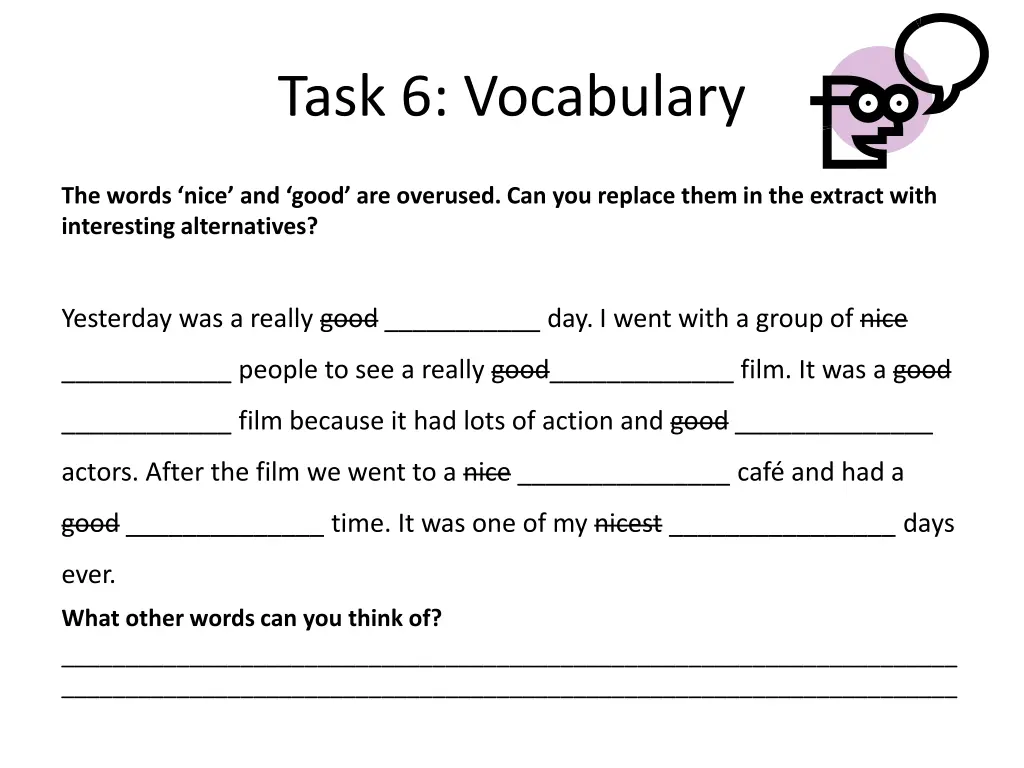 task 6 vocabulary