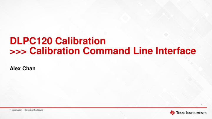 dlpc120 calibration calibration command line