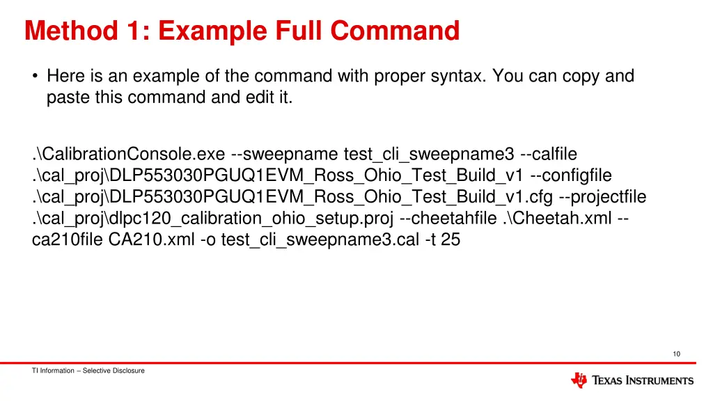 method 1 example full command