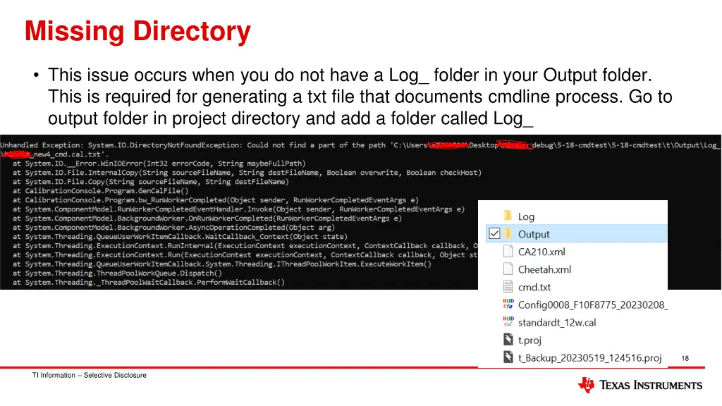 missing directory
