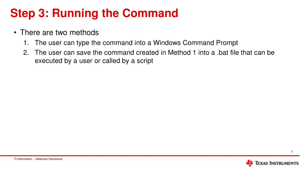 step 3 running the command